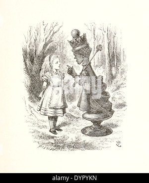 John Tenniel (1820-1914) Illustration aus Carrolss "Through the Looking-Glass", veröffentlicht im Jahre 1871. Rote Königin Stockfoto