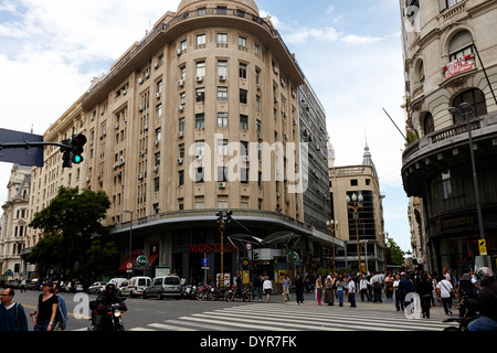 Edificio Bencich und Süden Ende der Calle Florida Innenstadt von Buenos Aires Argentinien Stockfoto