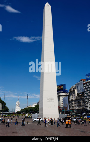 Obelisk in Plaza De La Republica Buenos Aires Argentinien Stockfoto