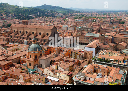 Ansicht von Bologna aus Torre Asinelli Stockfoto