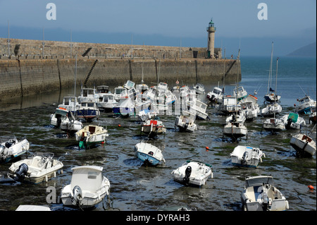 Binic Hafen in der Nähe von Saint-Brieuc, Jetée de Penthièvre, Côtes-d ' Armor, Bretagne, Bretagne, Frankreich Stockfoto