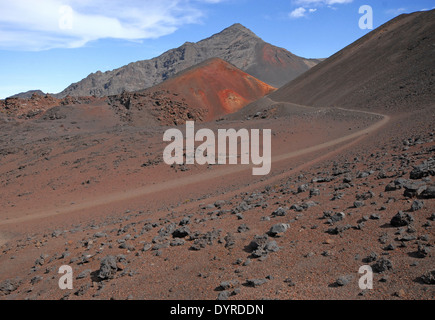 Sliding Sands Trail im Haleakala National Park, Maui, Hawaii Stockfoto