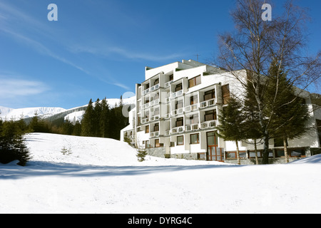 Erstklassige Hotels und Berge in Jasna Resort, Slowakei. Stockfoto