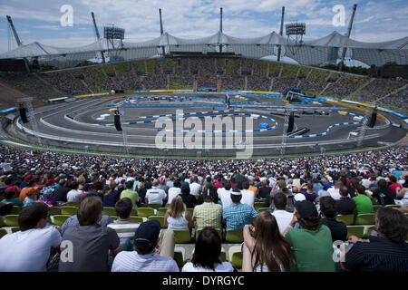 Die Deutsche Tourenwagen-Masters (Deutsche Tourenwagen Masters) im Olympiastadion in München, 2011 Stockfoto