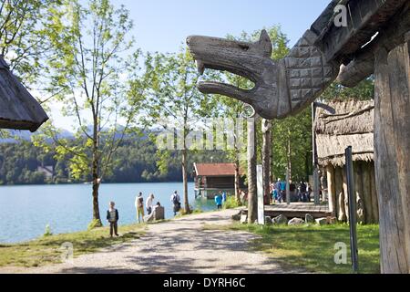 Das Wikingerdorf Flake am Walchensee, 2009 Stockfoto