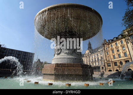 Der Wittelsbacher Brunnen in München, 2011 Stockfoto