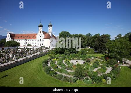 Meditationsgarten Benediktbeuern Abbey, 2011 Stockfoto