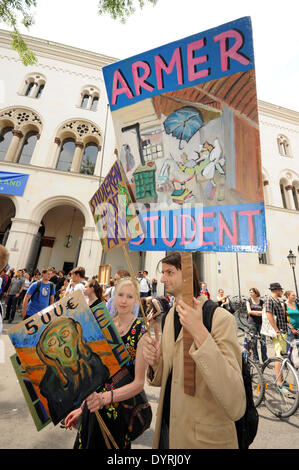 Protest gegen Studiengebühren in München, 2011 Stockfoto