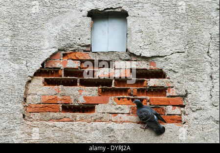 Alte Flasche Abfüllanlage auf dem Schlossberg in Dachau, 2011 Stockfoto