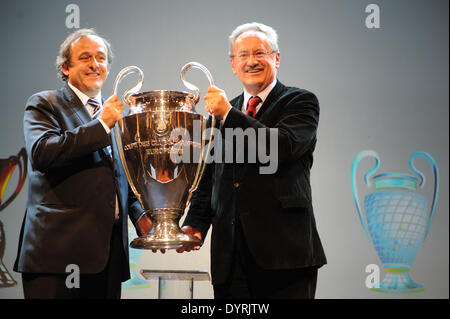 Michel Platini und Christian Ude, 2012 Stockfoto