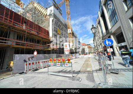 Umwandlung der Sendlingerstrasse in einer Fußgängerzone in München, 2012 Stockfoto