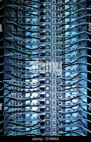 Der Hochleistungsrechner SuperMUC im Leibniz-Supercomputing-Zentrum in Garching, 2012 Stockfoto