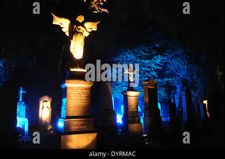 Der alte Süden Friedhof während der langen Nacht der Museen in München 2012 Stockfoto