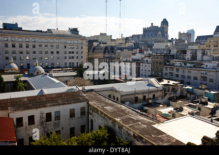 mit Blick auf Dächer in Montserrat und Instituto San Francisco Buenos Aires Argentinien Stockfoto