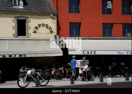 Paimpol, Hafen, L'Epoque Restaurant, Côtes-d ' Armor, Bretagne, Bretagne, Frankreich Stockfoto