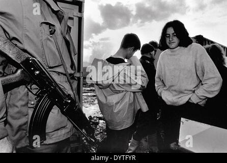 Flüchtlinge aus dem Kosovo in Albanien Stockfoto