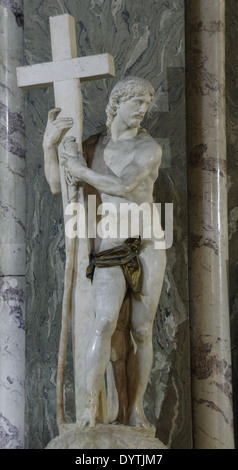 Michelangelo Buonarroti (1475-1564). Die Cristo della Minerva. Marmorskulptur, 1521. Saint Mary über Minerva. Italien. Rom. Stockfoto