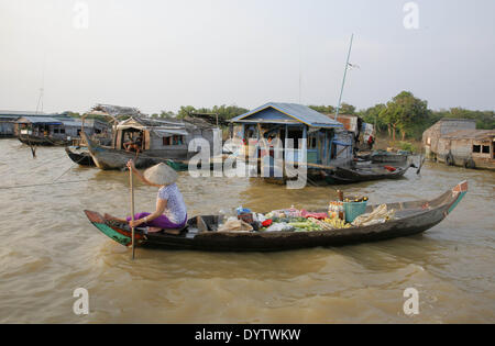 Ein schwimmendes Dorf Stockfoto