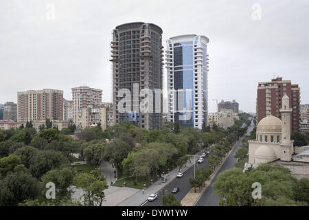 Stadtbild Baku Stockfoto