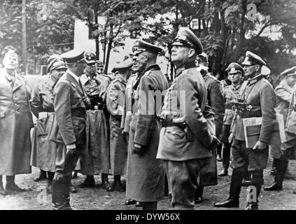 Adolf Hitler besucht die Truppen auf der östlichen Fron in Polen, 1939 Stockfoto