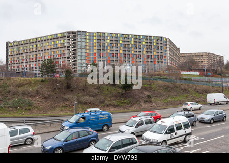 Park Hill Wohnungen, Sheffield, South Yorkshire, England, Großbritannien Stockfoto