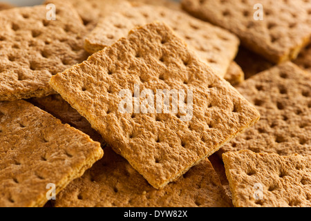 Gesunden Honig Graham Cracker auf einem Teller Stockfoto