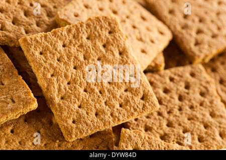 Gesunden Honig Graham Cracker auf einem Teller Stockfoto