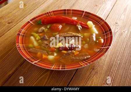 Ein dick und herzhaft würzige mexikanische Suppe. (wie Chili Con Carne) Stockfoto