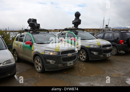 Google street View Autos geparkt in Ushuaia, Argentinien Stockfoto