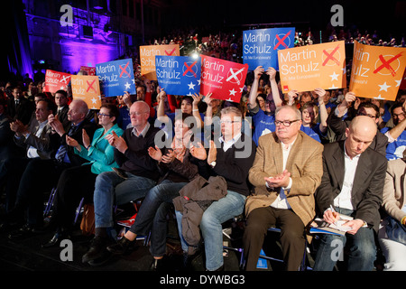 Hamburg, Deutschland, Wahlkampf für die Wahlen zum Europäischen Parlament, Martin Schulz, SPD Stockfoto