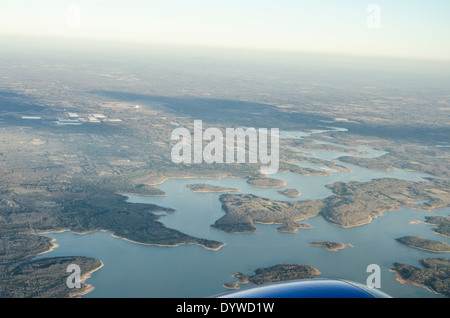 Luftaufnahme von Percy Priest Lake Nashville Tennessee Stockfoto