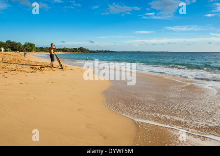 Der berühmte und unberührten Big Beach in Maui. Stockfoto