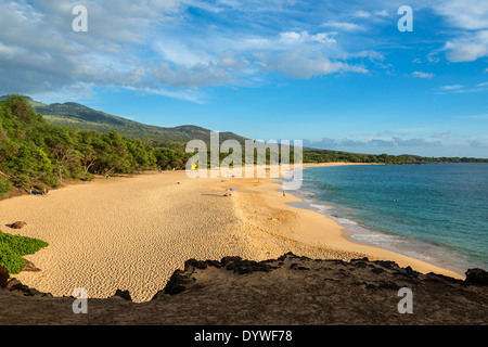 Der berühmte und unberührten Big Beach in Maui. Stockfoto