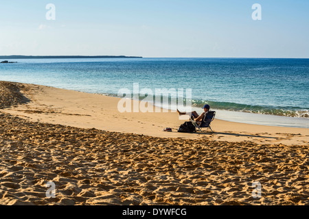 Der berühmte und unberührten Big Beach in Maui. Stockfoto