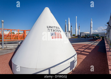 Rocket Garden, Kennedy Space Center, Florida, USA Stockfoto