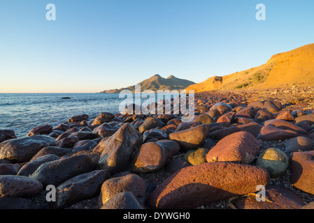 Malerische vulkanischen Küste am Naturpark Cabo de Gata, Andalusien, Spanien Stockfoto