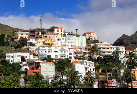 Valle Gran Rey, Spanien, mit Blick auf den Ortsteil La Calera auf der Insel La Gomera Stockfoto