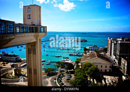 Panoramablick über Baia de Todos os Santos. Salvador, Bahia, Brasilien Stockfoto