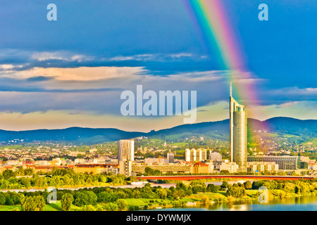 Millennium Tower, Wien, Österreich Stockfoto