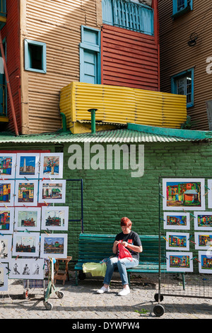 Caminito Straße. La Boca-Viertel. Buenos Aires. Argentinien Stockfoto