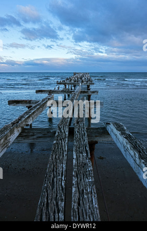 Alten Pier. Punta Arenas. Patagonien. Chile Stockfoto