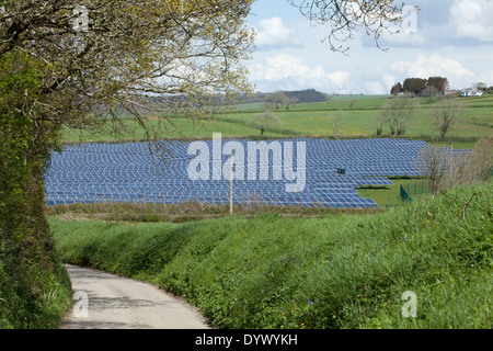 Eine neue große Solarpark in Cornwall Stockfoto