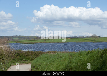 Eine neue große Solarpark in Cornwall Stockfoto