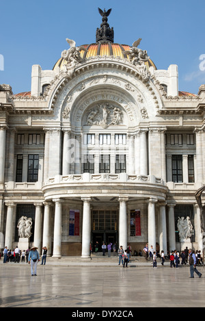 Palacio de Bellas Artes Art Deco Fassade Alameda Central Mexiko-Stadt Mexiko Stockfoto