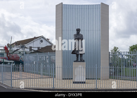 Öffentliche UK Statue: Flug Pionier und Wildwest Showman Samuel Franklin Cody Stockfoto