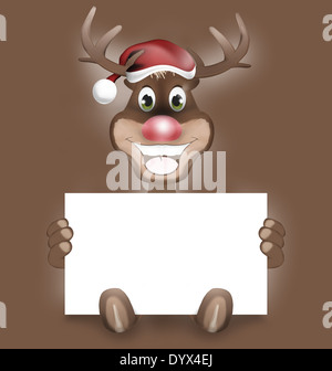 Pfoten Rudolf glückliches Lächeln Weihnachtsmotiv Stockfoto