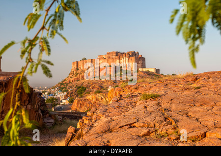 Mehrangarh Fort, Jodhpur, Rajasthan, Indien. Stockfoto