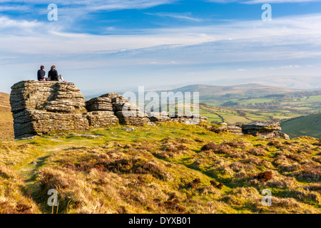 Hookney Tor, Dartmoor National Park, North Bovey, West Devon, England, Vereinigtes Königreich, Europa. Stockfoto