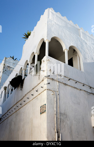 Weißes Gebäude in Assila, Marokko Stockfoto