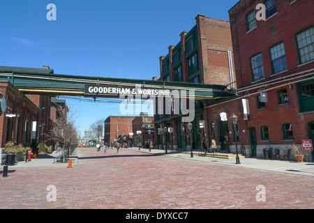 Gooderham und Würze, ehemals der größte Brennerei in Kanada, Distillery District, Toronto, Ontario, Kanada Stockfoto